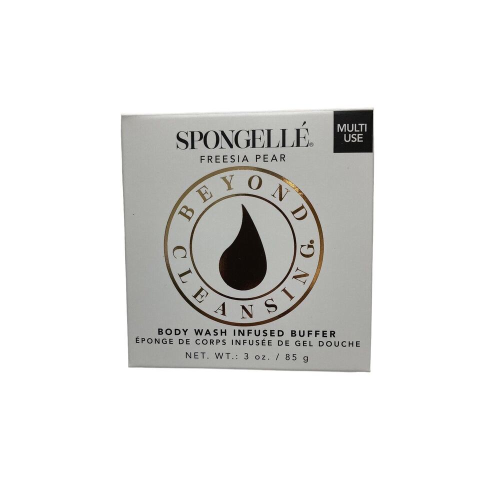 Spongellé BGD0F3376 Freesia Pear Body Wash Infused Buffer Sponge Brand New 3oz